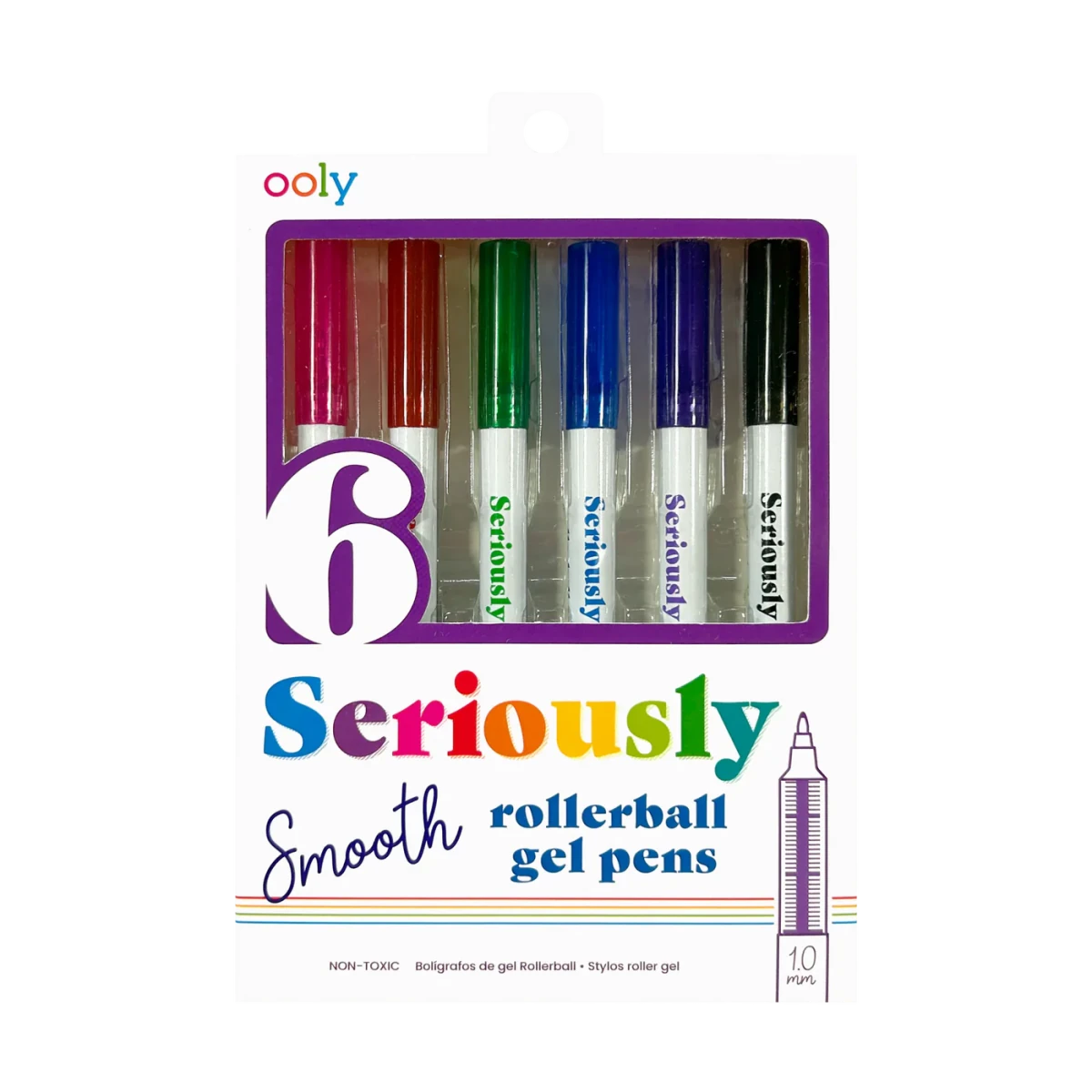 Seriously Smooth – Stylos gel rollerball (ensemble de 6) - Art & bricolage - Boutique LeoLudo - OOLY
