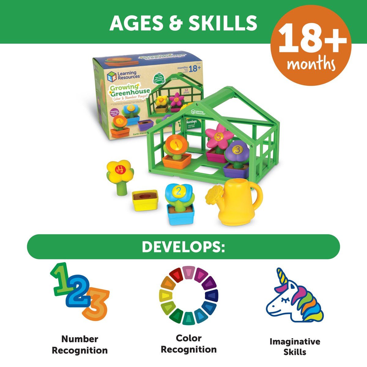 Serre de couleurs et de chiffres Growing Greenhouse - Jeux éducatifs - Boutique LeoLudo - Learning Resources