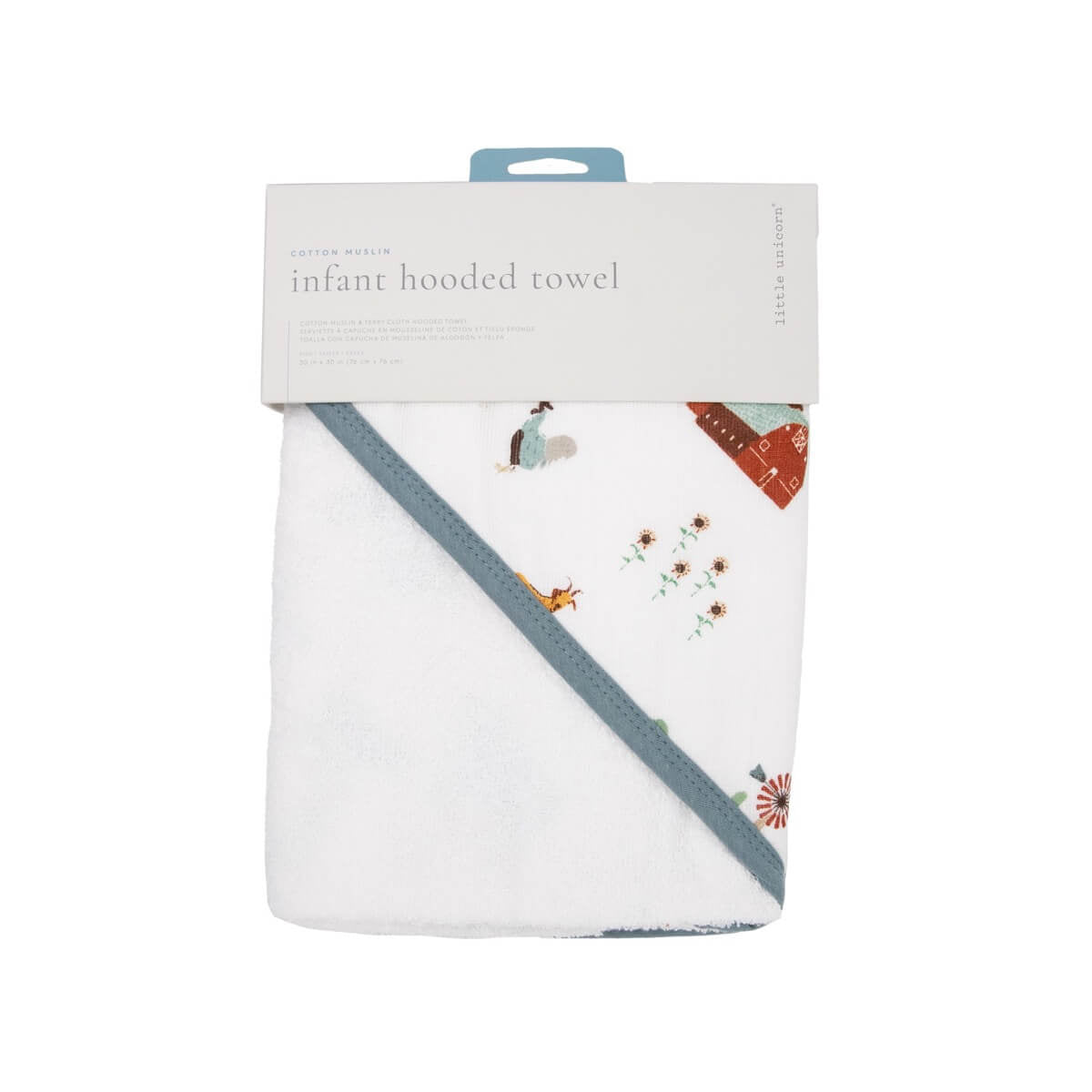 Serviette à capuche pour bébé - Farmyard - Serviettes - Boutique LeoLudo - Little Unicorn