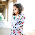 Serviette de bain à capuchon Big Kid - Watercolor Roses-Little Unicorn-Boutique LeoLudo