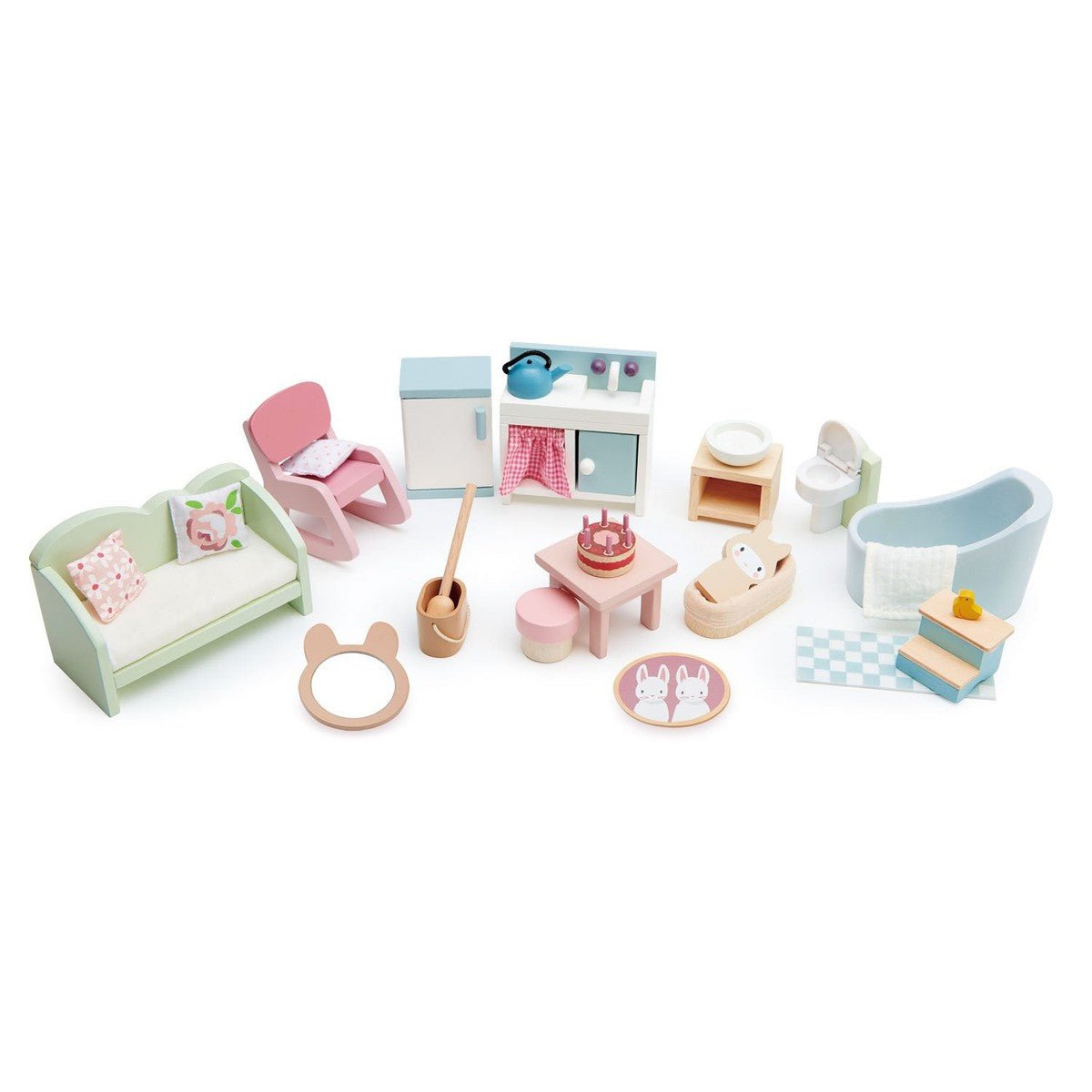 Set de meubles de maison de campagne - Accessoires de maison de poupées - Boutique LeoLudo - Tender Leaf Toys