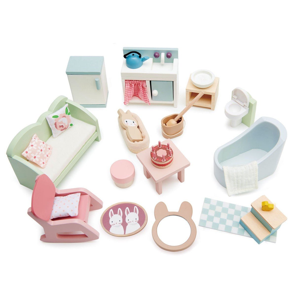 Set de meubles de maison de campagne - Accessoires de maison de poupées - Boutique LeoLudo - Tender Leaf Toys