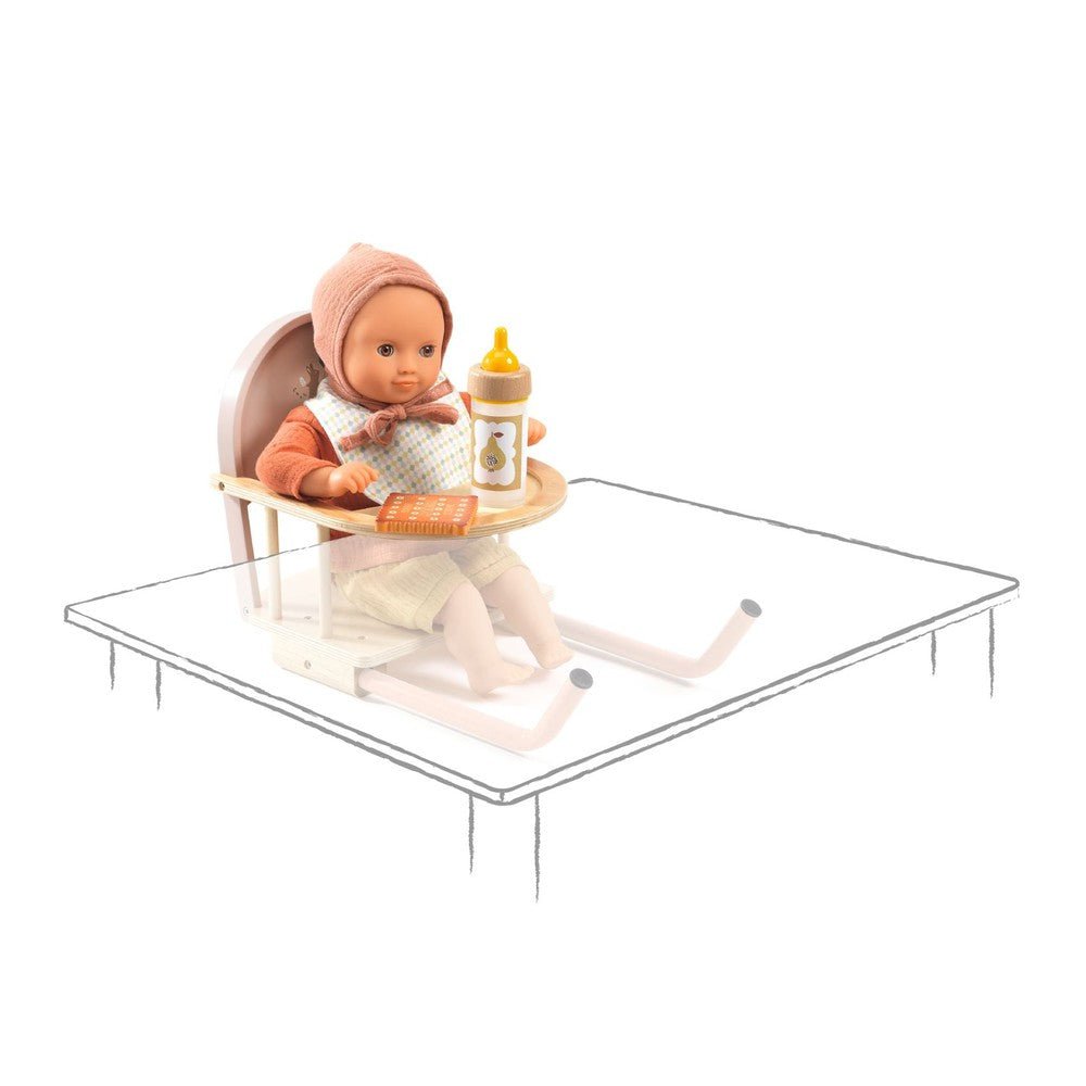 Siège de table pour repas poupée Pomea - Accessoires poupée - Boutique LeoLudo - Djeco