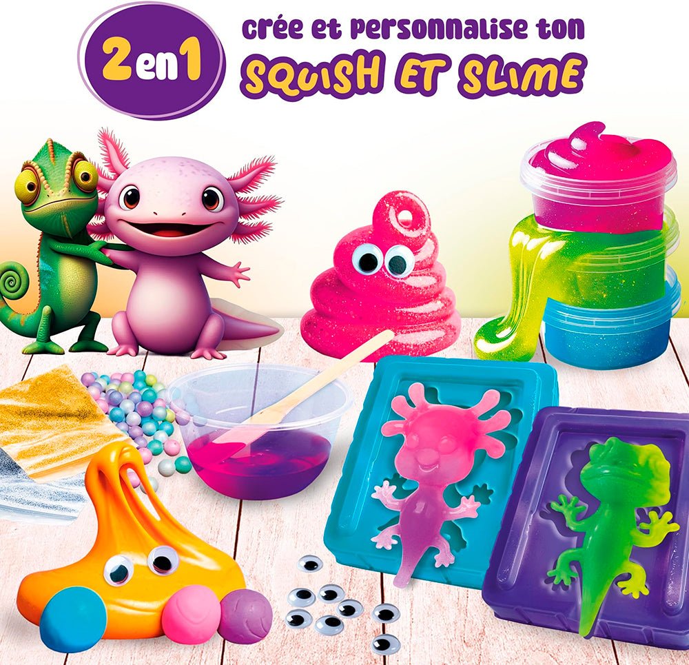 Slumi Science - Squish et Slime 2 en 1 -Jeux scientifiques- Boutique LeoLudo-Lisciani