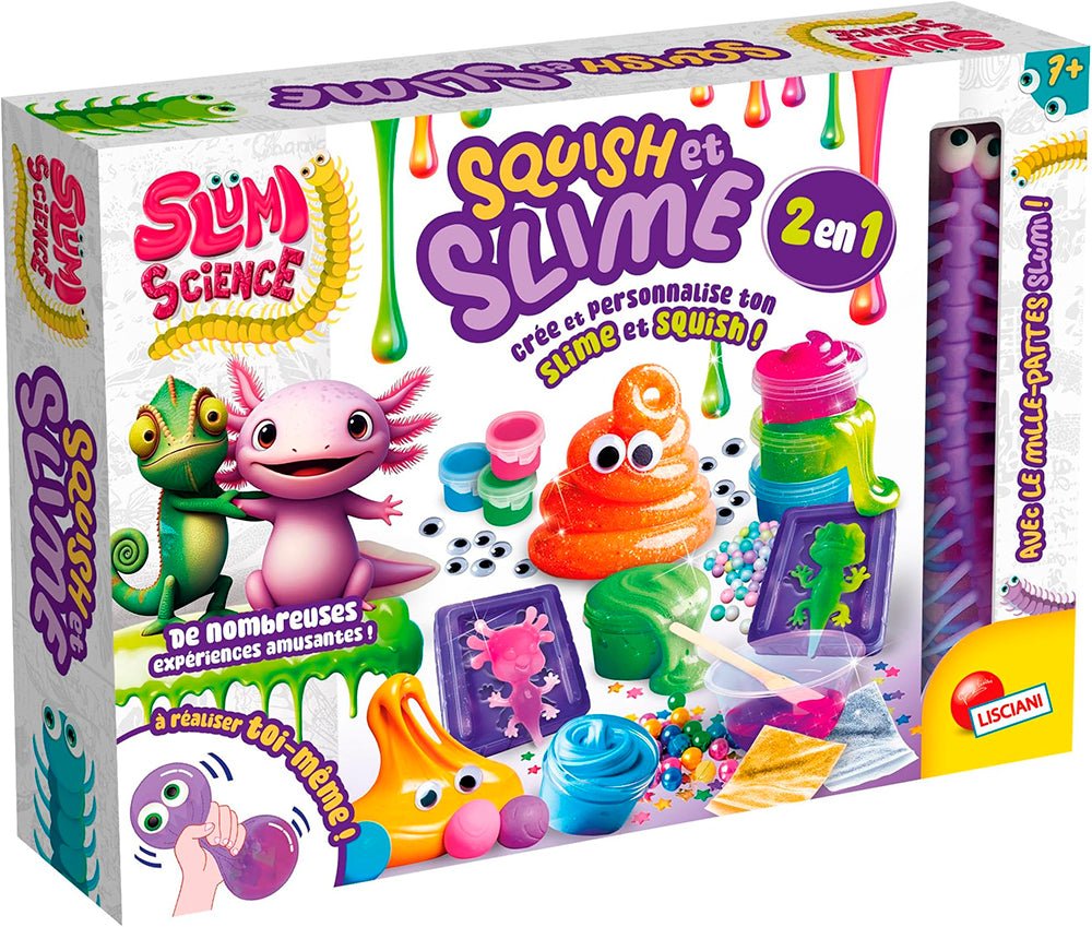 Slumi Science - Squish et Slime 2 en 1 -Jeux scientifiques- Boutique LeoLudo-Lisciani