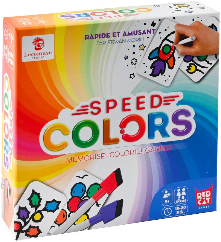 Speed Colors – Jeu d'ambiance de mémoire et de coloriage (FR) -Jeux de société- Boutique LeoLudo-Locomuse
