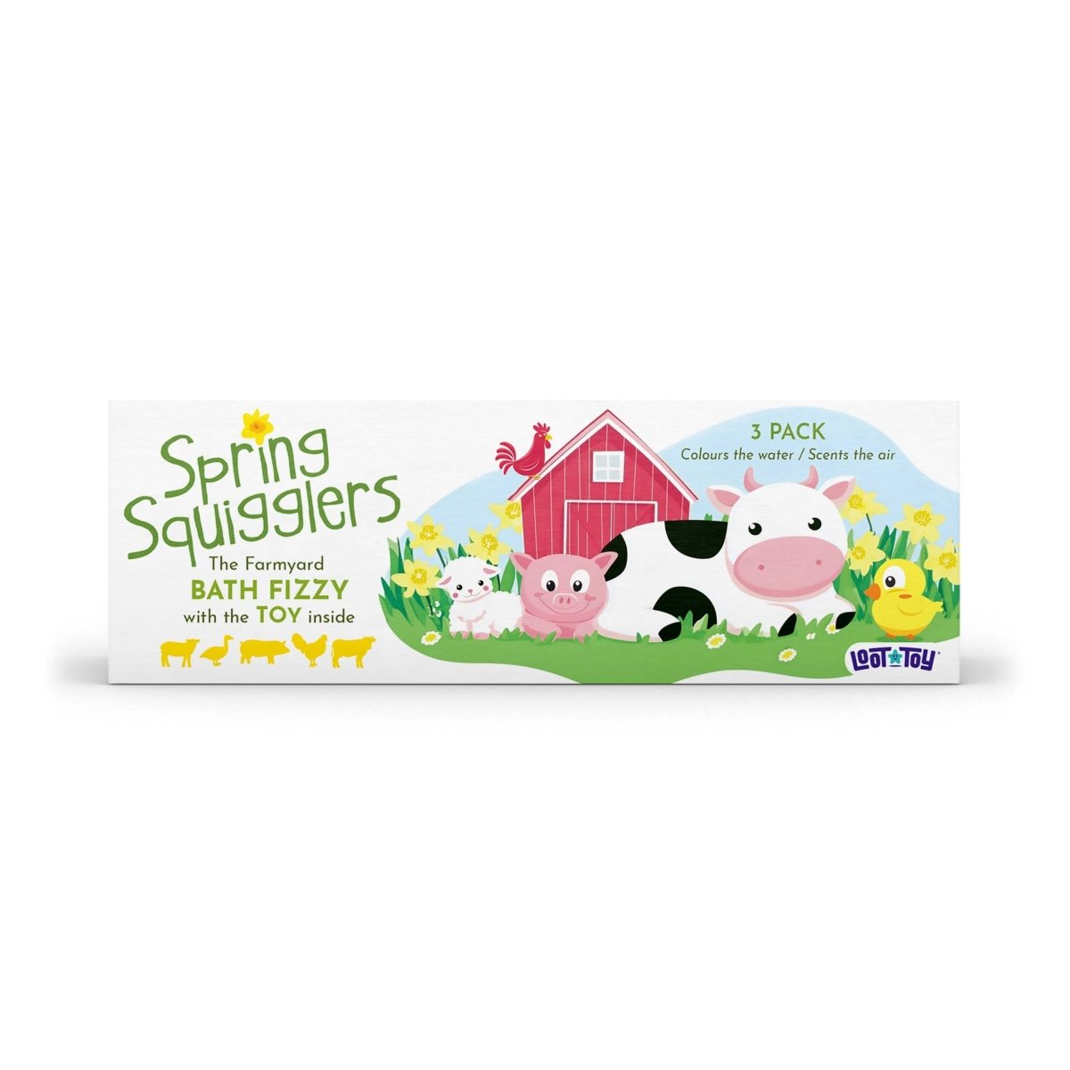 Squigglers du printemps – paquet de 3 bombes effervescentes de bain pour enfants - Jouets de bain - Boutique LeoLudo - Loot