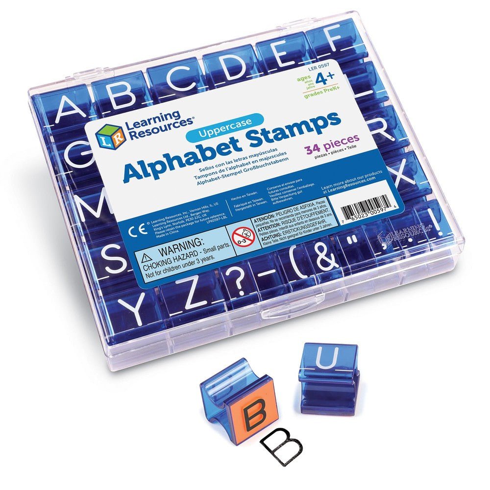 Tampons alphabet majuscule (34 pcs) - Jeux éducatifs - Boutique LeoLudo - Learning Resources