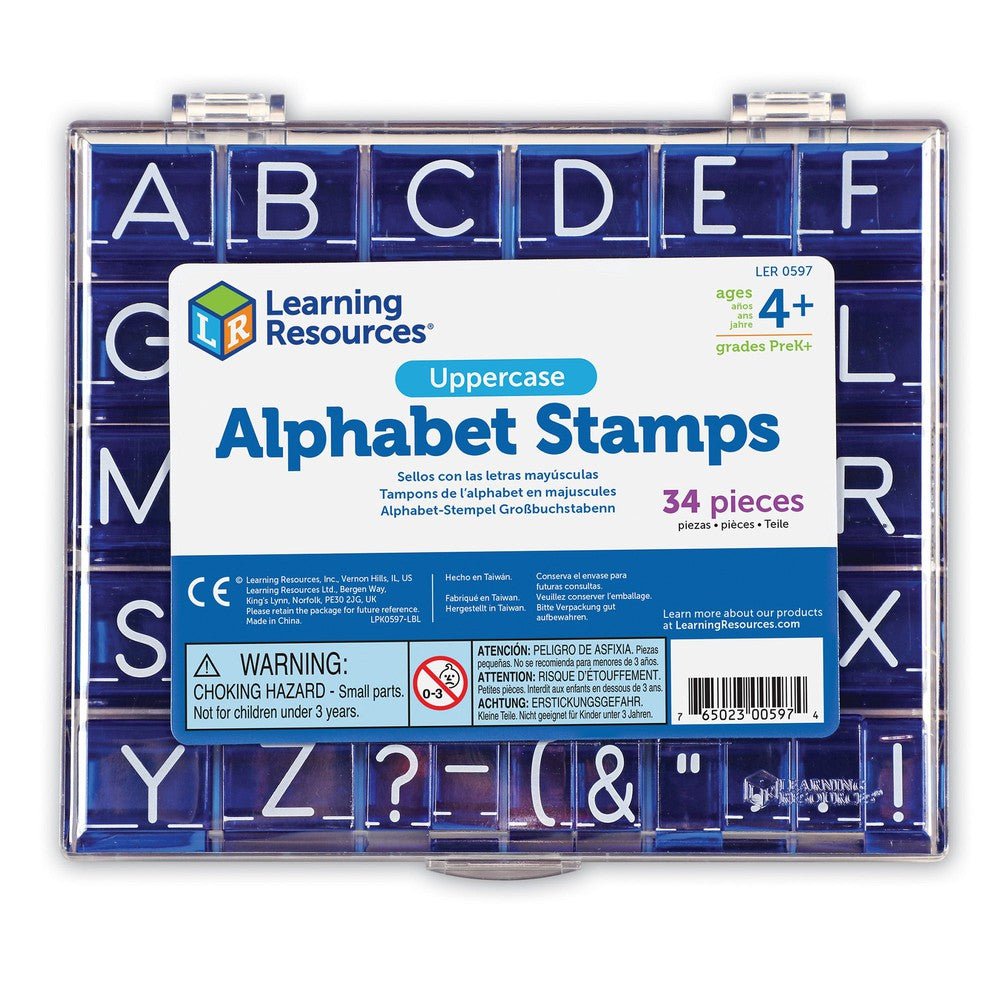 Tampons alphabet majuscule (34 pcs) - Jeux éducatifs - Boutique LeoLudo - Learning Resources