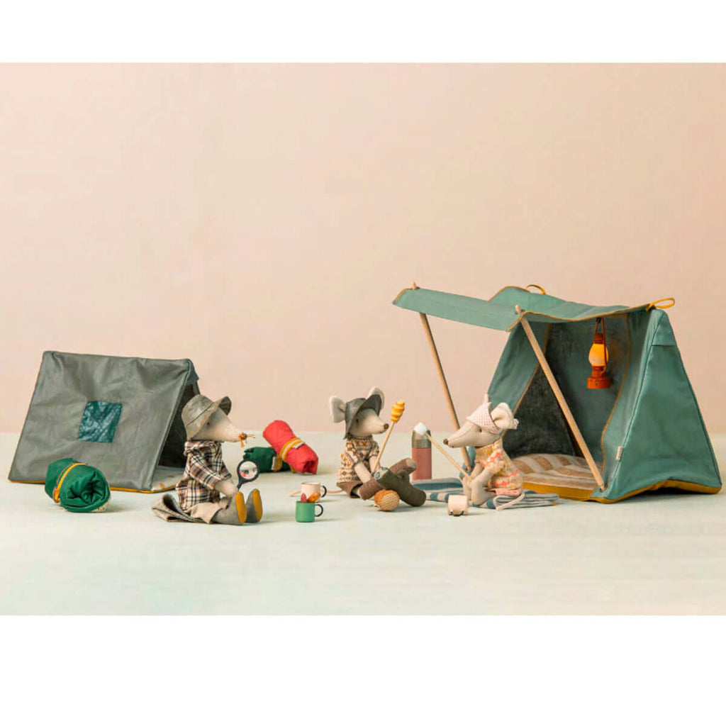Tente de camping Happy Camper verte pour souris-Maileg-Boutique LeoLudo