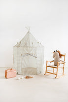 Tente de jeu château en tissu recyclé - 3 Sprouts -Jeu actif- Boutique LeoLudo-3 Sprouts