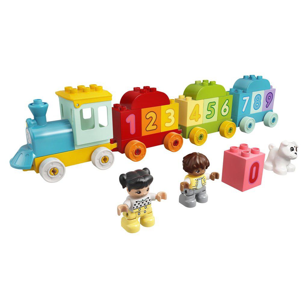 Train des chiffres - Apprends à compter (23 pcs.) - Jouets à trier & empiler - Boutique LeoLudo - LEGO