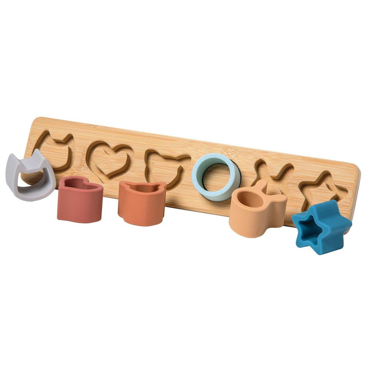 Trieur 6 pièces en bambou Simply Silicone (13") - Jouets à trier & empiler - Boutique LeoLudo - Mary Meyer