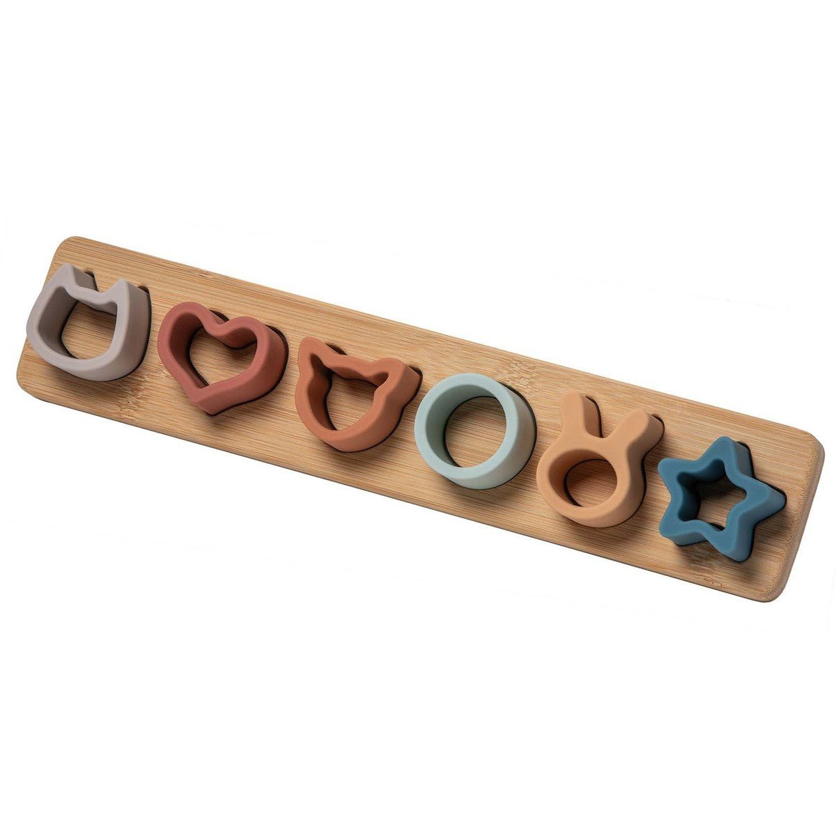 Trieur 6 pièces en bambou Simply Silicone (13") - Jouets à trier & empiler - Boutique LeoLudo - Mary Meyer