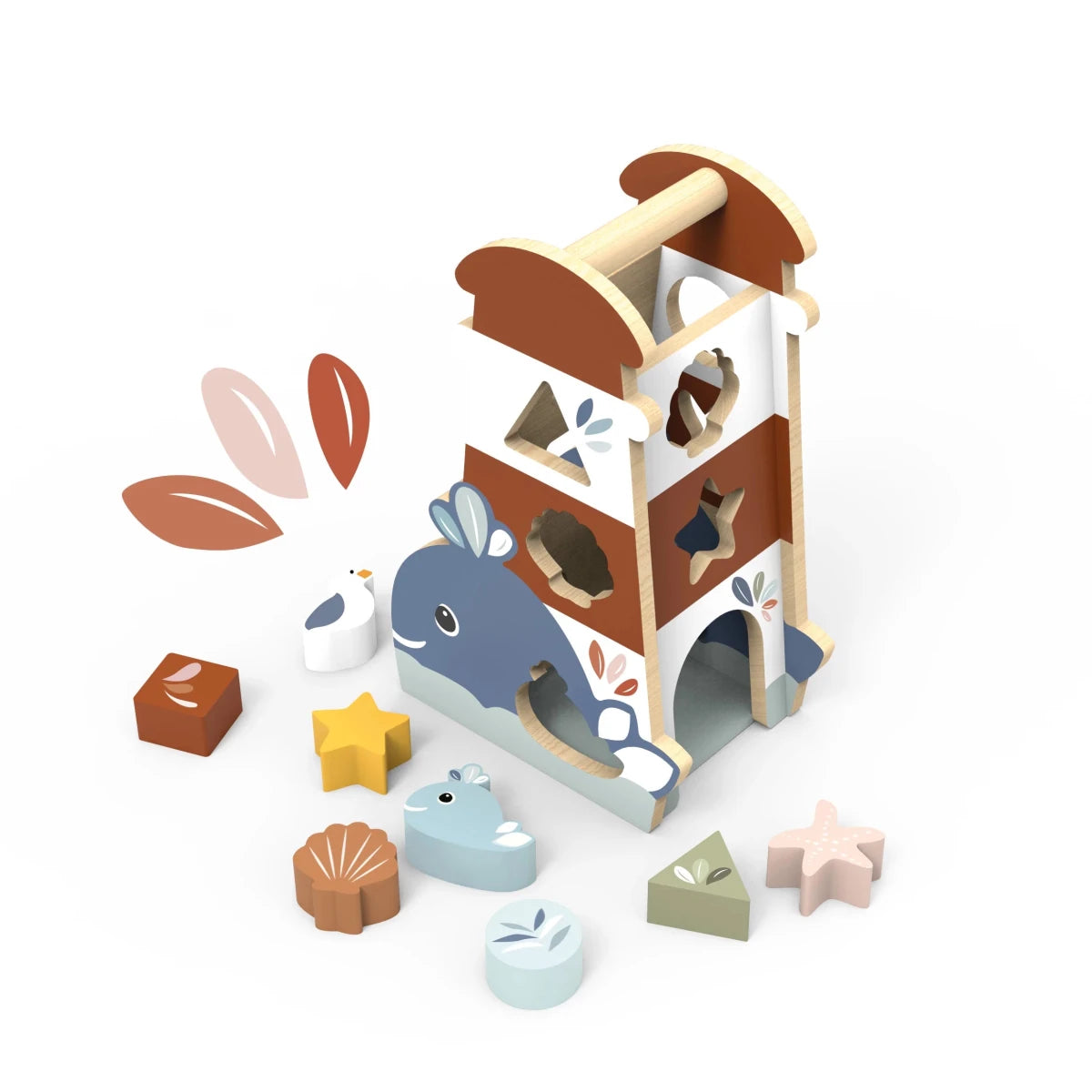 Trieur de formes Océan – Phare en bois -Jouets d'éveil- Boutique LeoLudo-Speedy Monkey