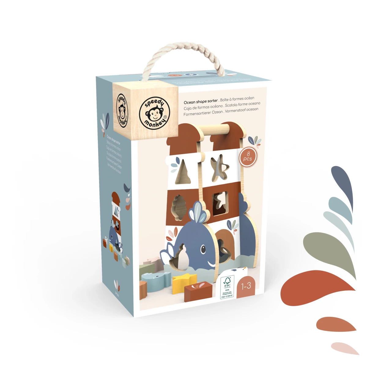 Trieur de formes Océan – Phare en bois -Jouets d'éveil- Boutique LeoLudo-Speedy Monkey
