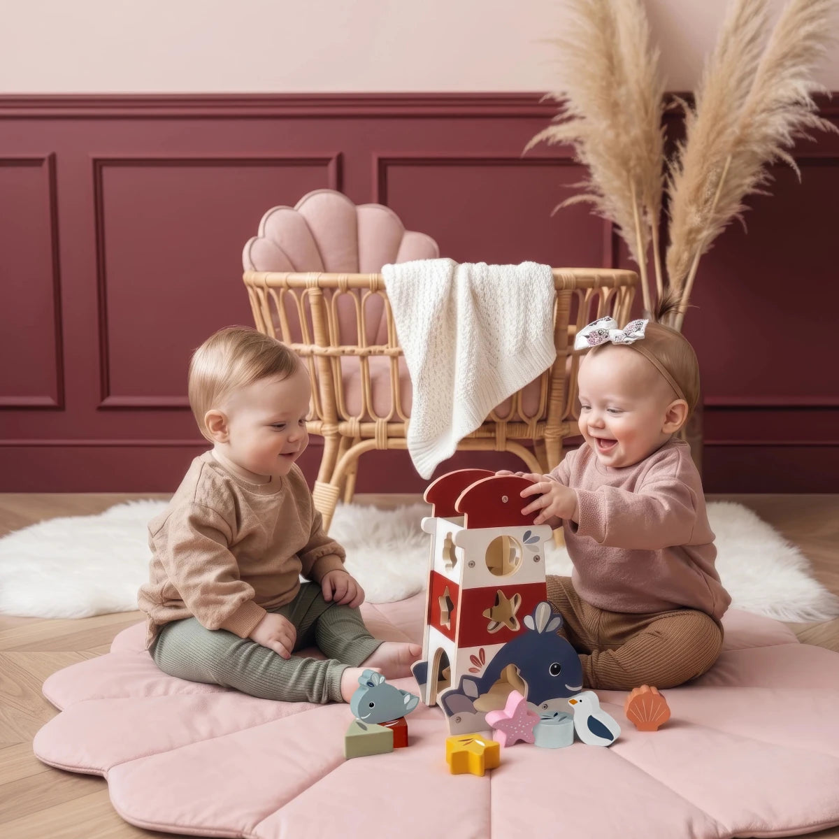 Trieur de formes Océan – Phare en bois -Jouets d'éveil- Boutique LeoLudo-Speedy Monkey