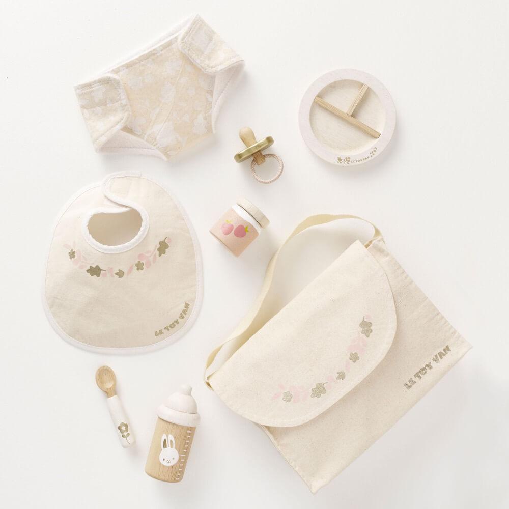 Trio meubles Toy Van + accessoires de soin de poupée 30 cm - Jouets d'imitation - Boutique LeoLudo - Le Toy Van