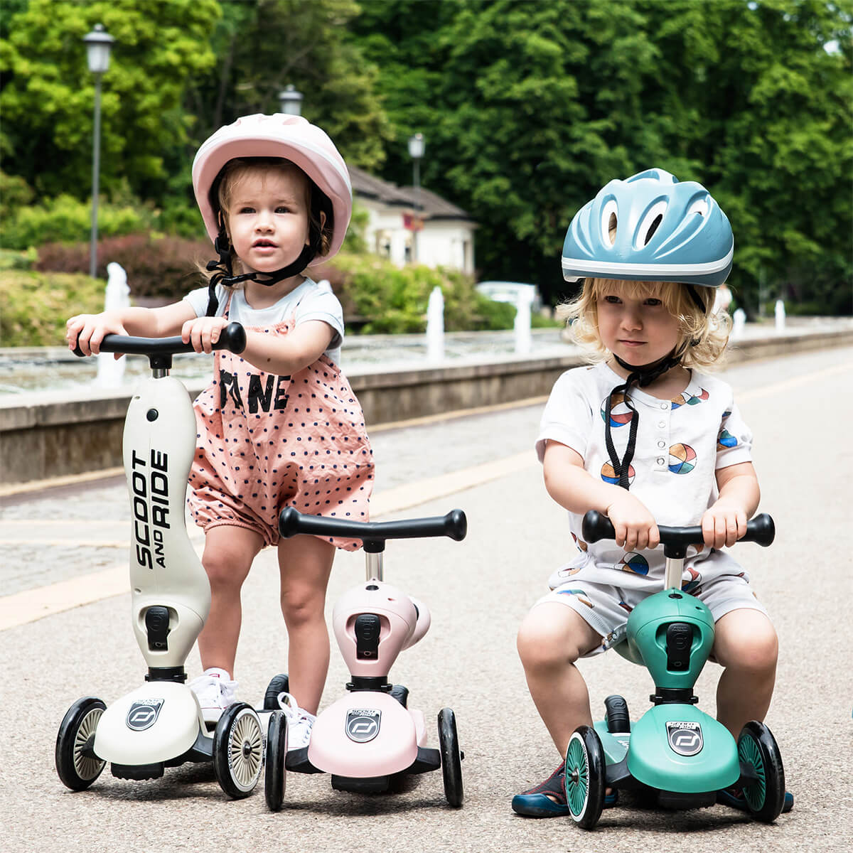 Trottinette 2 - en - 1 Highwaykick 1 - Vert Forêt - Jeux d'extérieur - Boutique LeoLudo - Scoot & Ride