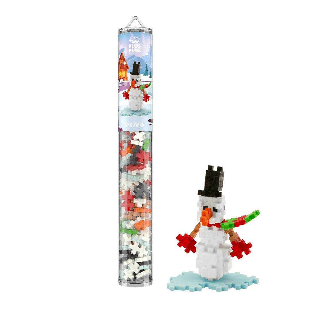 Tube Plus-Plus – Bonhomme de neige (100 pièces) -Jeux de construction- Boutique LeoLudo-Plus-Plus