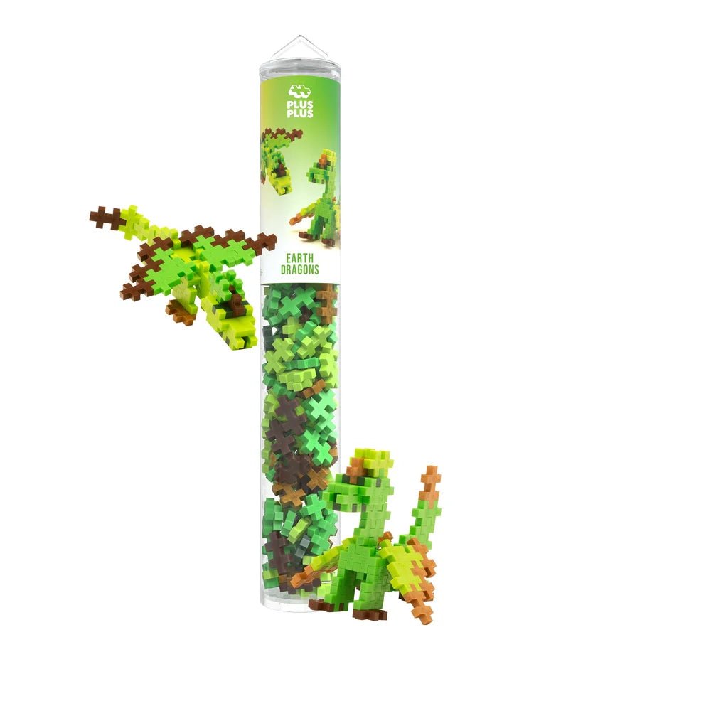 Tube Plus-Plus Mini – Dragons de la Terre (100 pièces) -Jeux de construction- Boutique LeoLudo-Plus-Plus