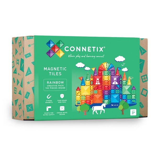 Tuiles magnétiques Rainbow Creative (102 pcs) - Jeux de construction - Boutique LeoLudo - Connetix