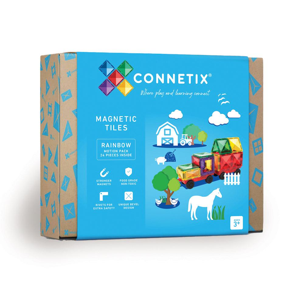 Tuiles magnétiques Rainbow Motion Pack (24 pcs) - Jeux de construction - Boutique LeoLudo - Connetix