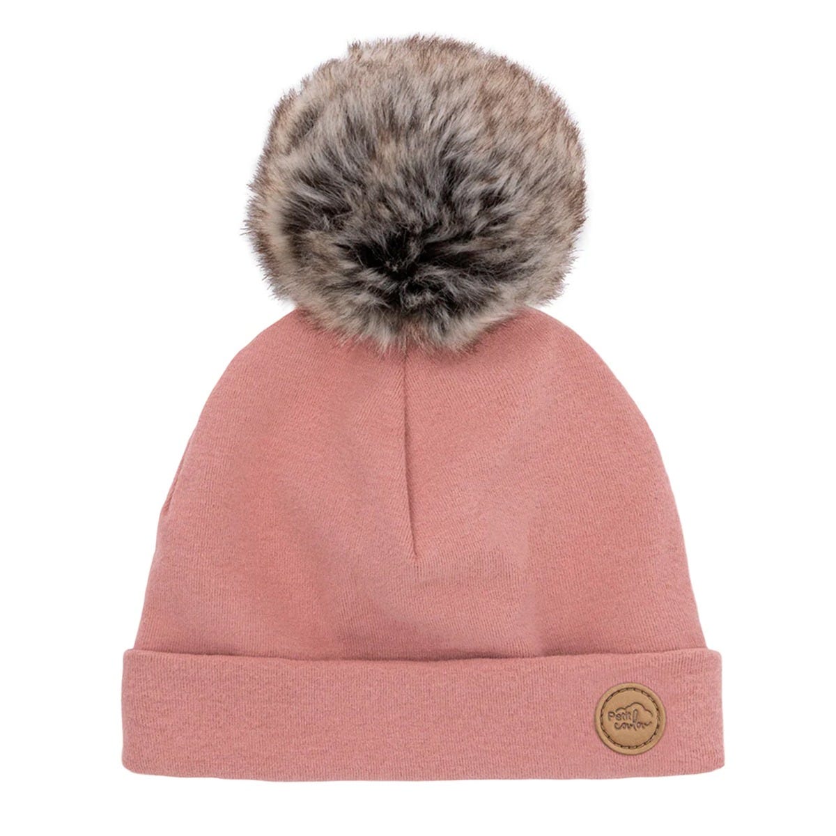 Tuque à pompon en coton bio pour bébé 0-6m (options de couleur) -Accessoires vestimentaires- Boutique LeoLudo-Petit Coulou