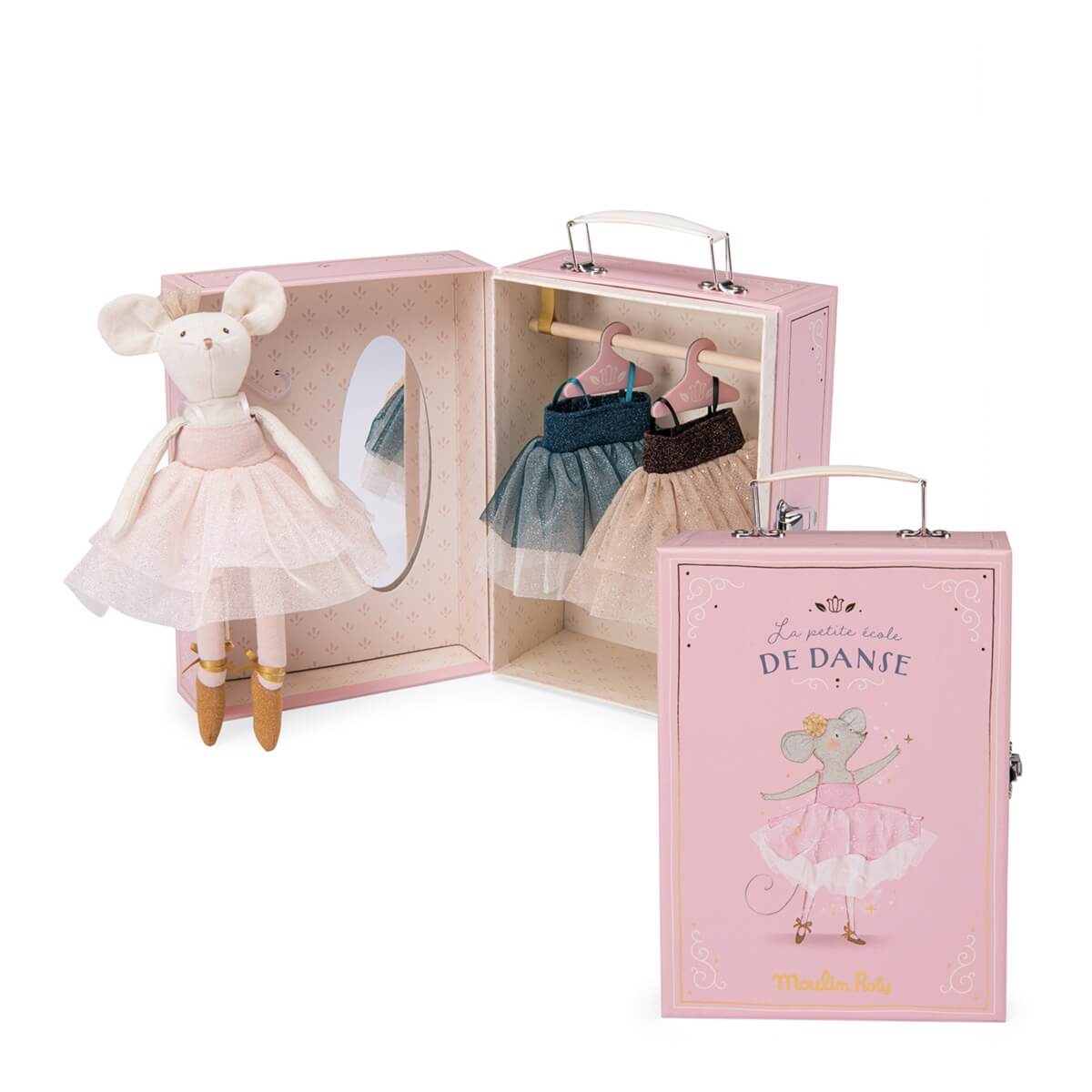 Valise à tutus et souris La petite école de danse - Poupées - Boutique LeoLudo - Moulin Roty