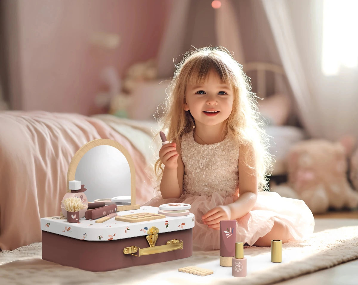 Valise de beauté en bois - Jouets d'imitation - Boutique LeoLudo - Speedy Monkey
