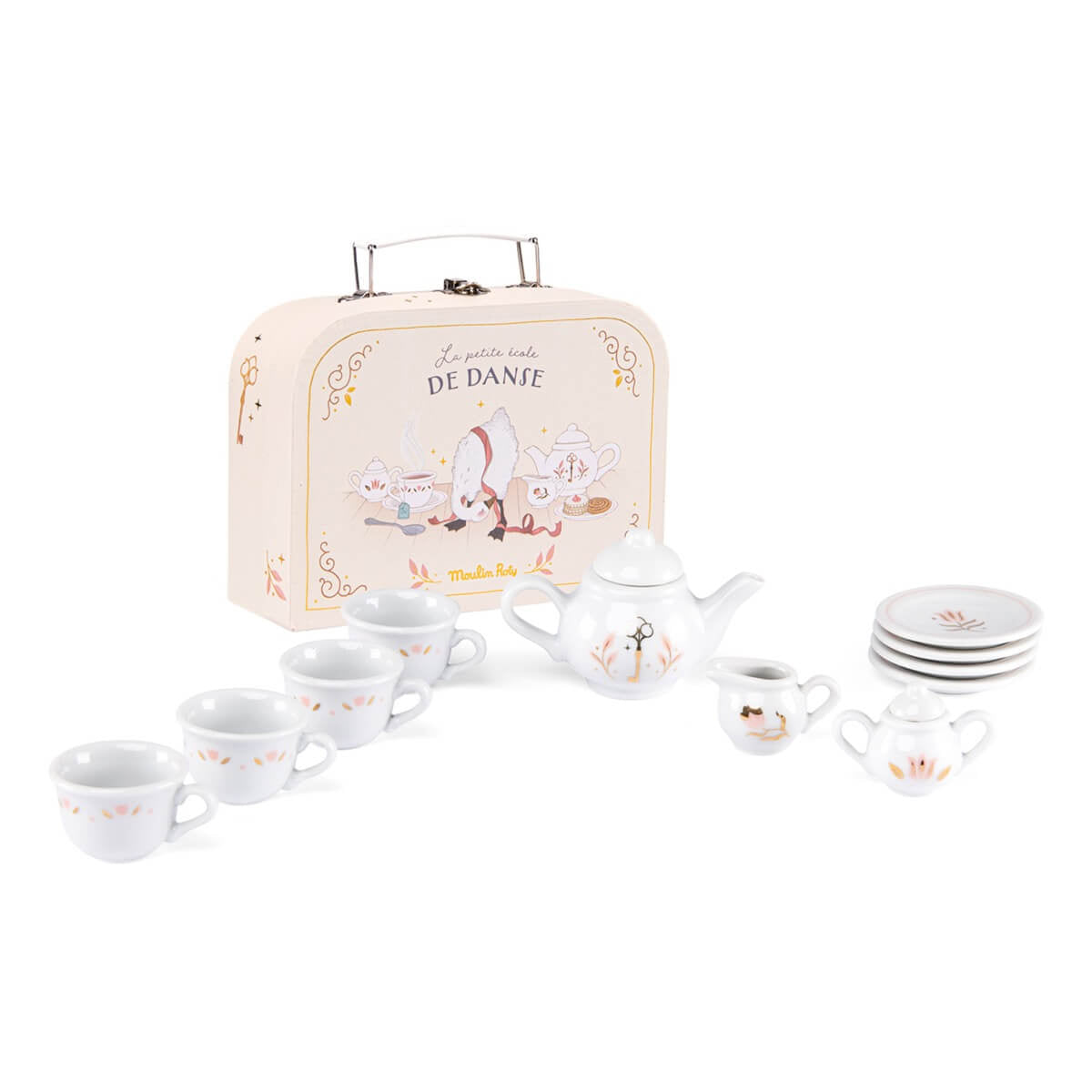 Valisette service à thé en porcelaine La petite école de danse - Jouets d'imitation - Boutique LeoLudo - Moulin Roty