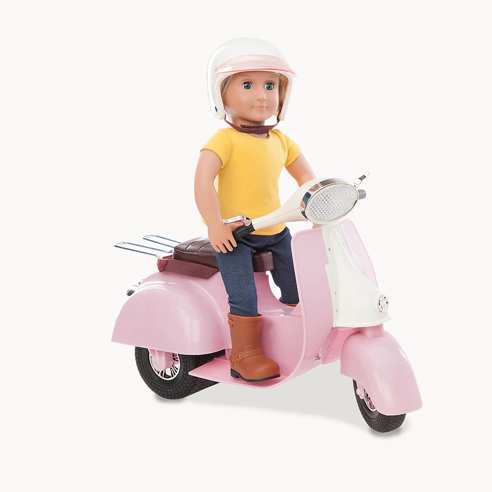 Véhicule pour poupée - Scooter rose Ride in Style (18") -Accessoires poupée- Boutique LeoLudo-Our Generation