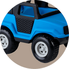 Véhicule tout - terrain bleu avec figurine – 3 personnages au choix - Véhicules de jeu - Boutique LeoLudo - Flek