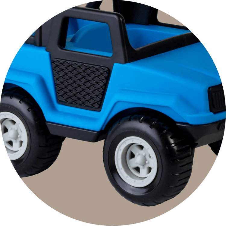 Véhicule tout - terrain bleu avec figurine – 3 personnages au choix - Véhicules de jeu - Boutique LeoLudo - Flek