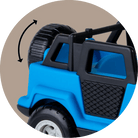 Véhicule tout - terrain bleu avec figurine – 3 personnages au choix - Véhicules de jeu - Boutique LeoLudo - Flek