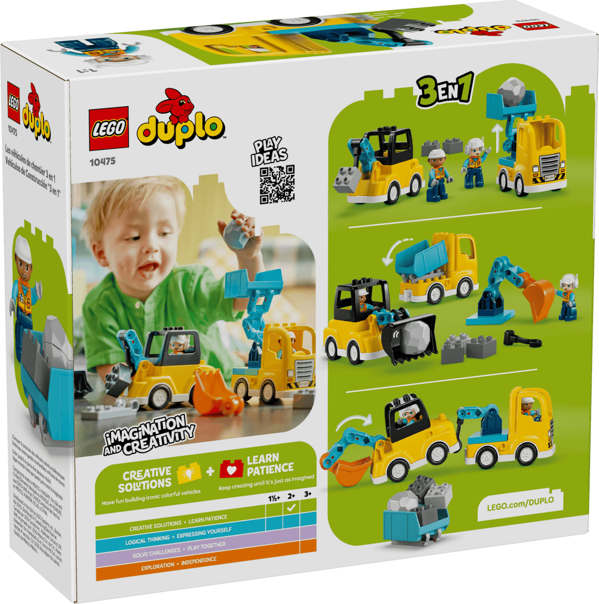 Véhicules de construction 3 - en - 1 – LEGO DUPLO (22 pcs) - Ensembles de jeu - Boutique LeoLudo - LEGO