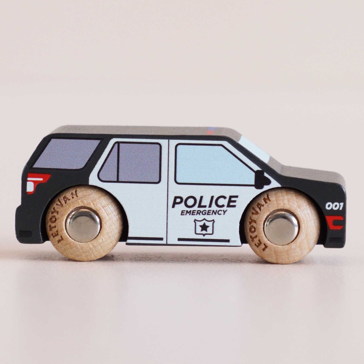 VUS de police en bois Liberty -Véhicules de jeu- Boutique LeoLudo-Le Toy Van