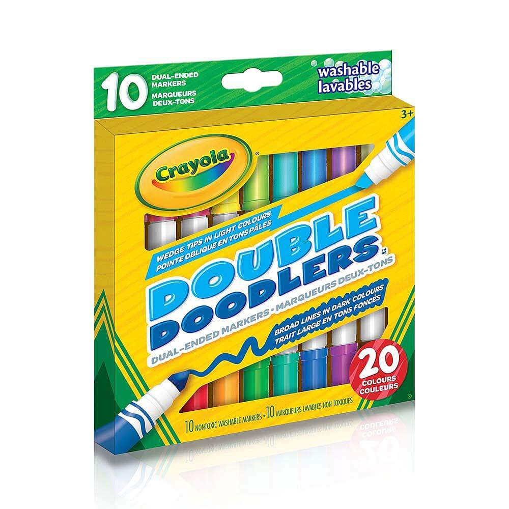 10 marqueurs deux - tons Double Doodlers - Art & bricolage - Boutique LeoLudo - Crayola