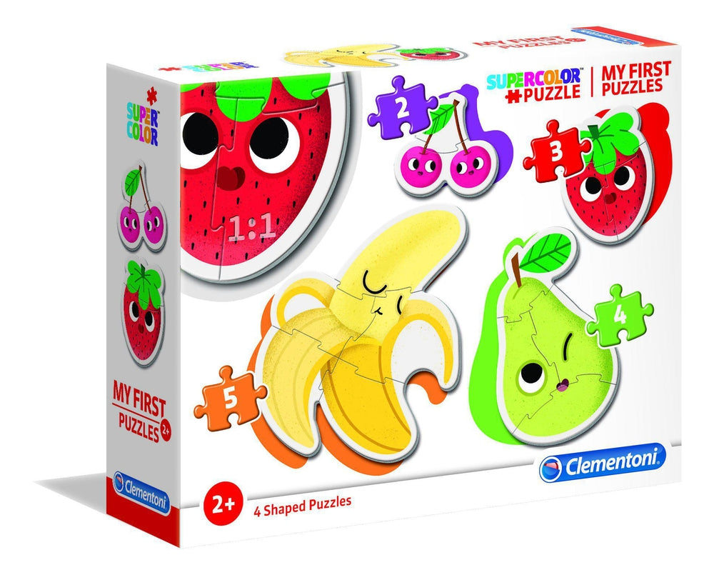Mon premier puzzle: les fruits (ensemble de 4)-Casse-têtes-Clementoni-Boutique LeoLudo