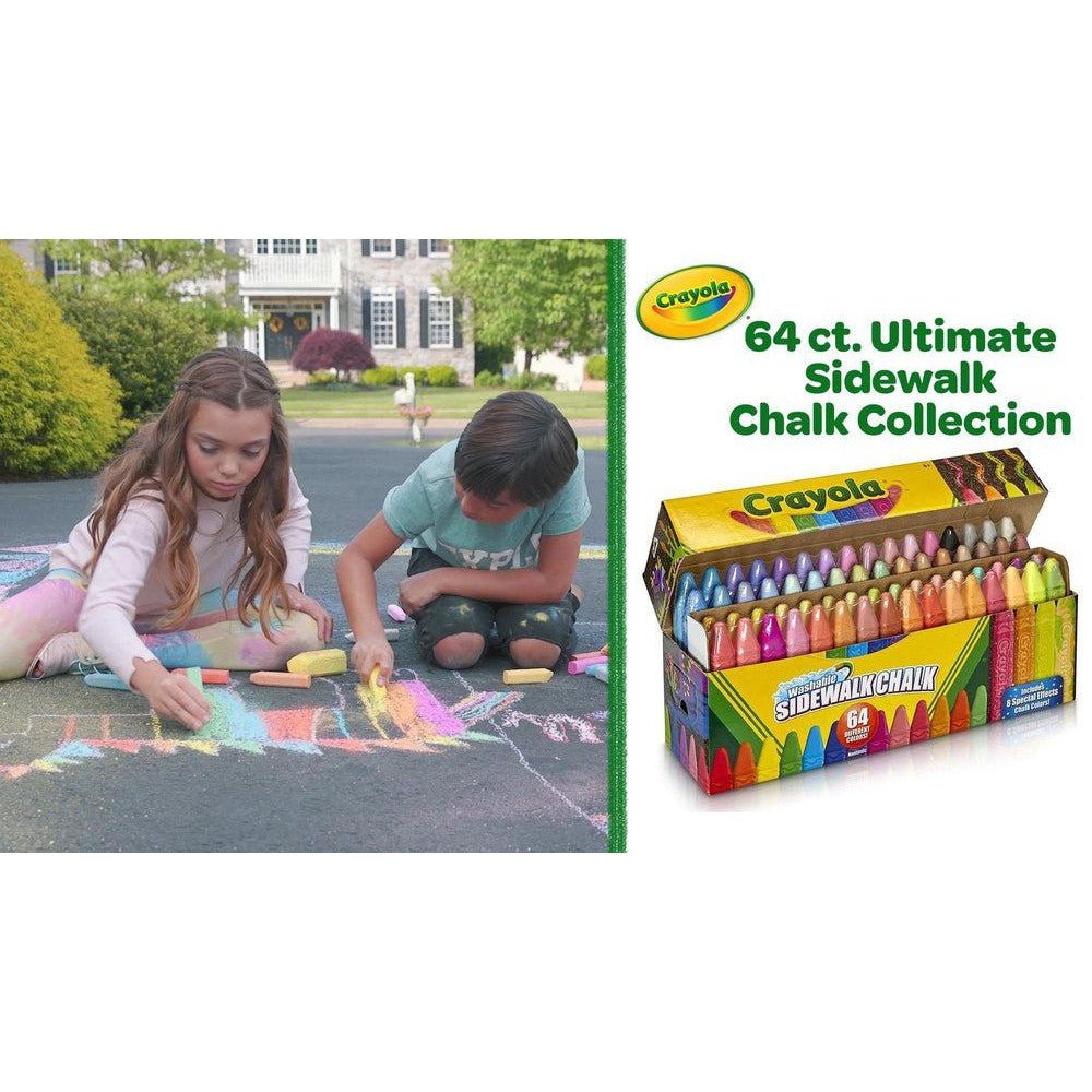 64 craies pour trottoir - Art & bricolage - Boutique LeoLudo - Crayola