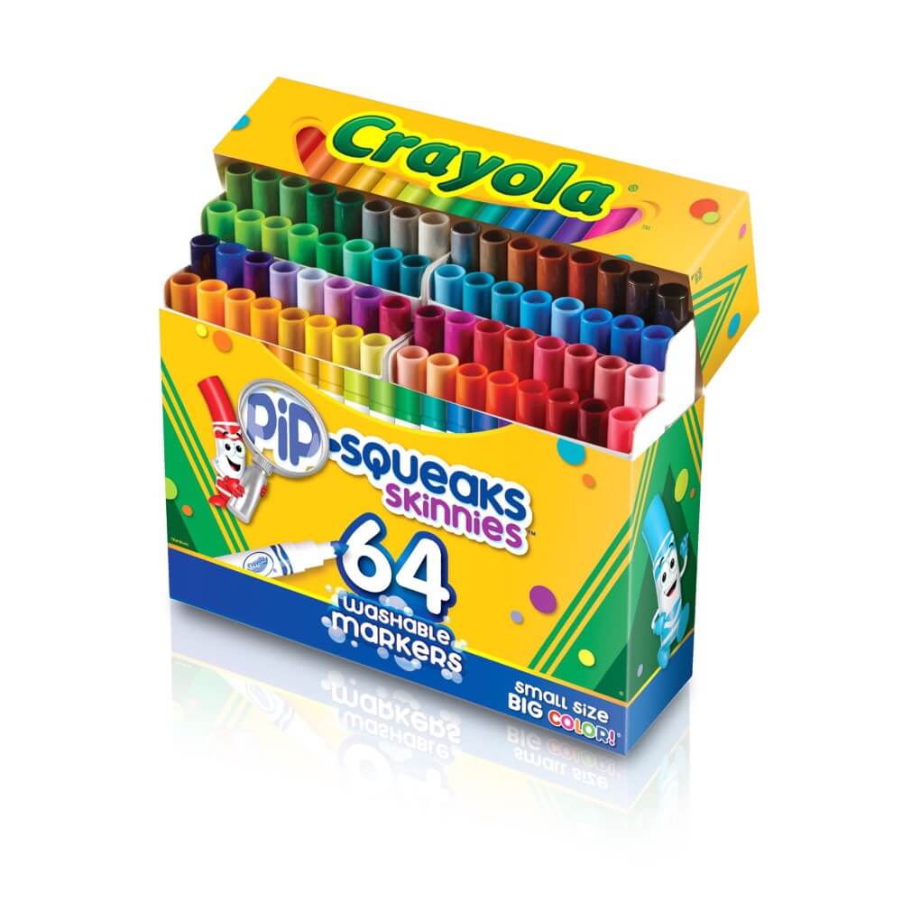 64 marqueurs minces Pip - Squeaks - Art & bricolage - Boutique LeoLudo - Crayola