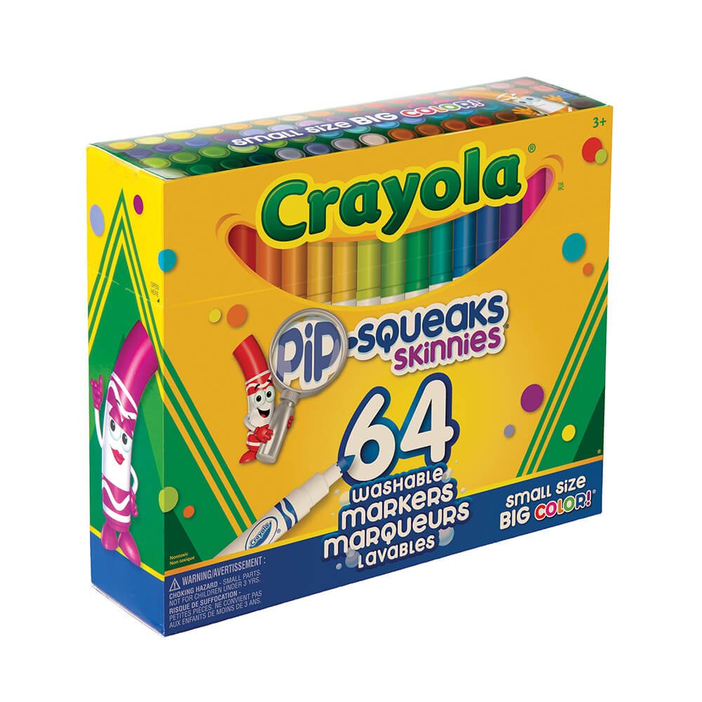 64 marqueurs minces Pip - Squeaks - Art & bricolage - Boutique LeoLudo - Crayola
