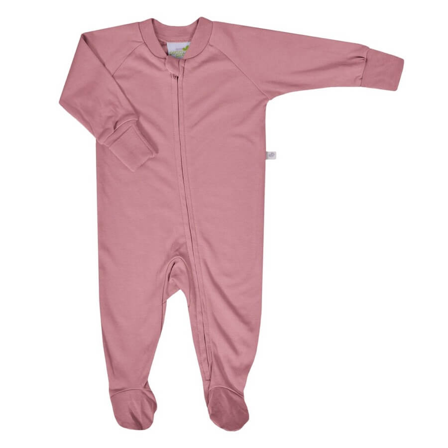 Pyjama pour bébé en bambou - Rose Lotus-Vêtements-Perlimpinpin-Boutique LeoLudo