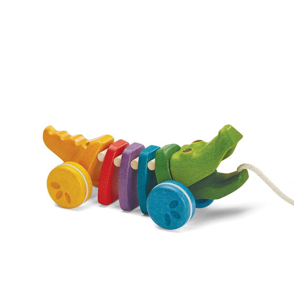 Alligator arc - en - ciel dansant à tirer - Jouets à tirer / pousser - Boutique LeoLudo - Plan Toys