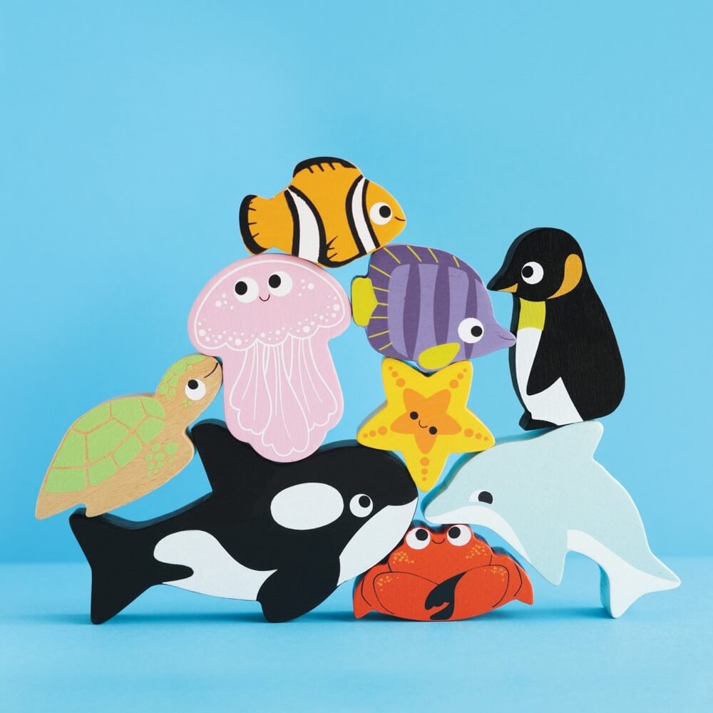 Animaux marins à empiler - Jouets à trier & empiler - Boutique LeoLudo - Le Toy Van