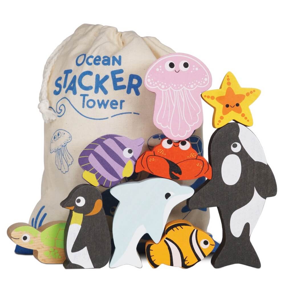 Animaux marins à empiler - Jouets à trier & empiler - Boutique LeoLudo - Le Toy Van