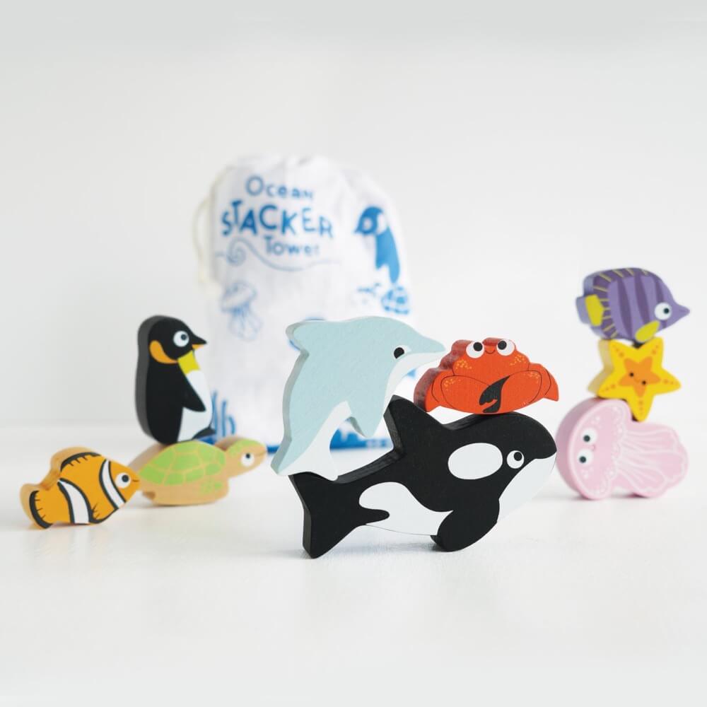 Animaux marins à empiler - Jouets à trier & empiler - Boutique LeoLudo - Le Toy Van