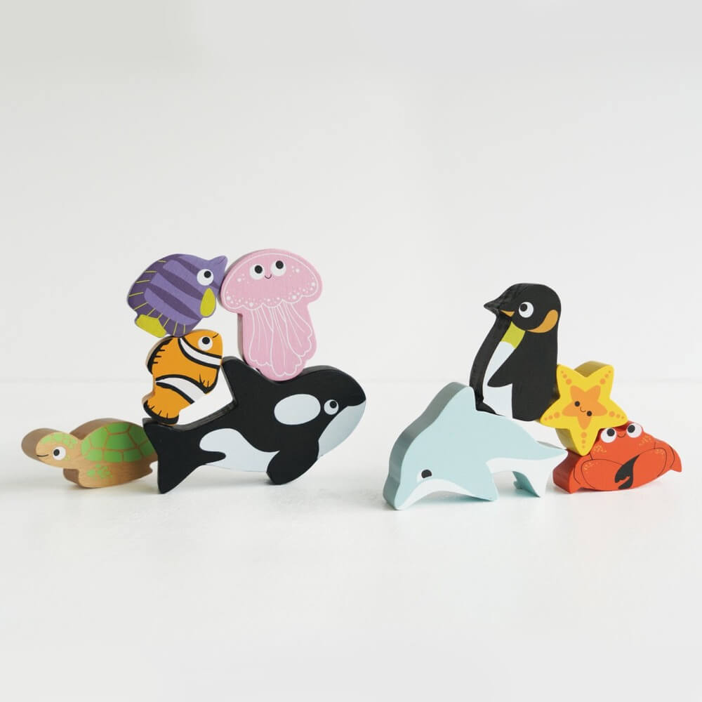 Animaux marins à empiler - Jouets à trier & empiler - Boutique LeoLudo - Le Toy Van