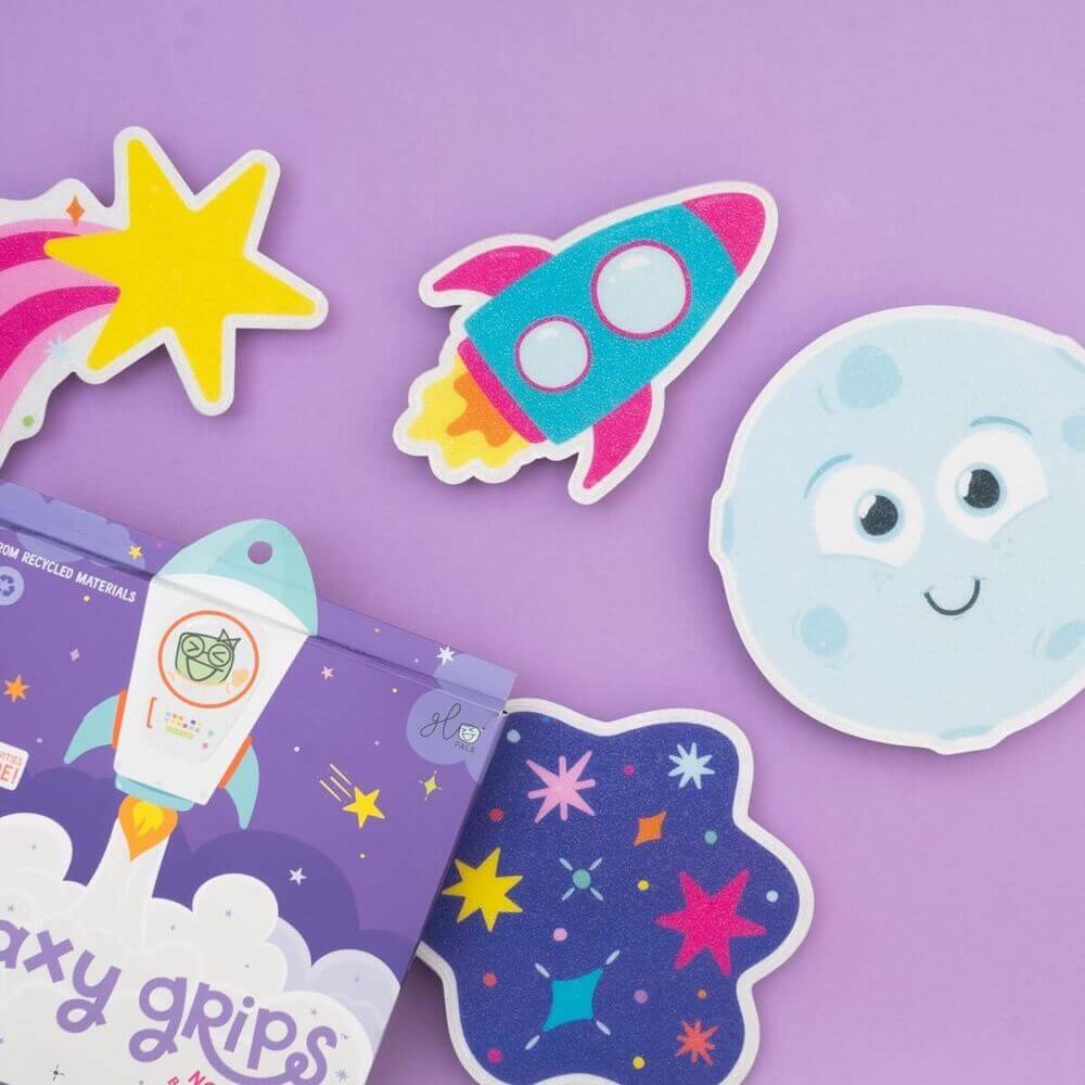 Autocollants antidérapants de baignoire Galaxy Grips - Jouets de bain - Boutique LeoLudo - Glo Pals
