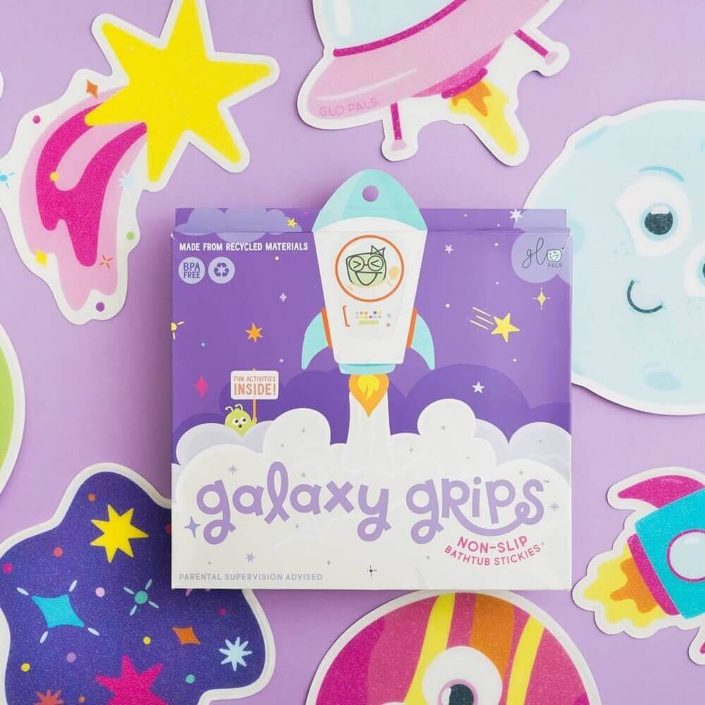Autocollants antidérapants de baignoire Galaxy Grips - Jouets de bain - Boutique LeoLudo - Glo Pals